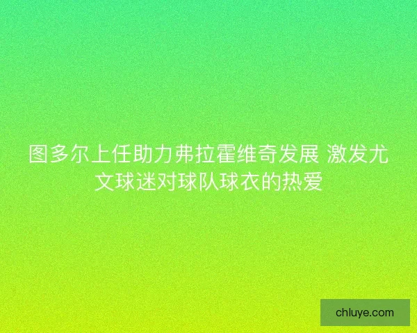 图多尔上任助力弗拉霍维奇发展 激发尤文球迷对球队球衣的热爱 图多尔上任助力弗拉霍维奇发展 激发尤文球迷对球队球衣的热爱